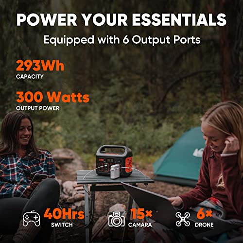 Jackery Portable Power Station Explorer 300, 293Wh Backup Lithium Battery, Solar Generator for Outdoors Camping Travel Hun...