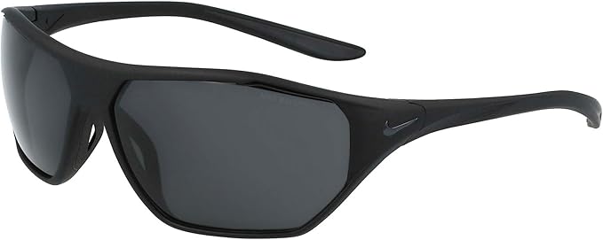 Nike Aero Drift DQ0811 010 Sunglasses Matte Black/Dark Grey Rectangle Shape 65mm