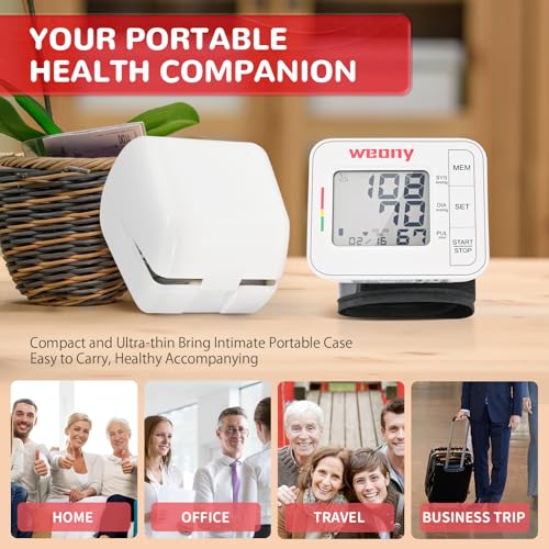 WEONY Blood Pressure Monitor for Home Use,Automatic Wrist Blood Pressure Monitor,Adjustable Wrist Blood Pressure Cuff (5....