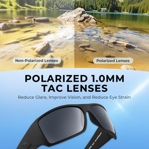 KastKing Iditarod Polarized Sport Sunglasses,PuriVex Protective Lens Coating Fishing Sunglasses For Driving Cycling Running