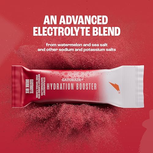 Gatorade Hydration Booster Electrolyte Drink Mix Powder Packets, Strawberry Watermelon, Advanced Electrolyte Blend, No Add...