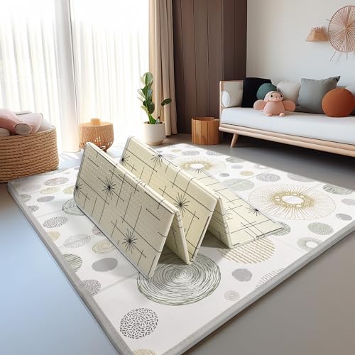 79x71 Baby Play Mat, Extra Large Baby Play Mat for Floor, Foldable Play Mats, Waterproof, Thick, Non-Toxic, Reversible Bab...