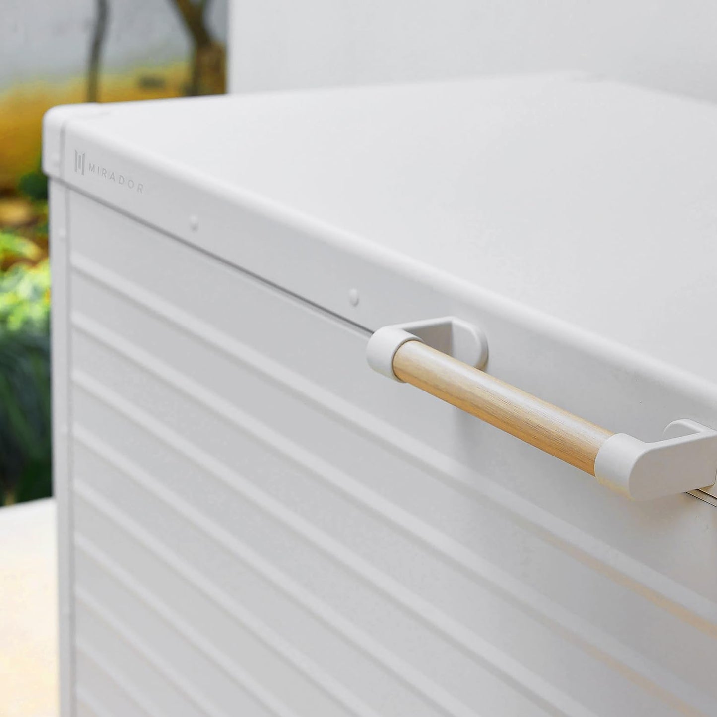 281 Gallon Large Outdoor Metal Deck Box with Wheels, Storage Box with Lid for Patio Furniture, Garden Tools, Outdoor Cushion, Latte