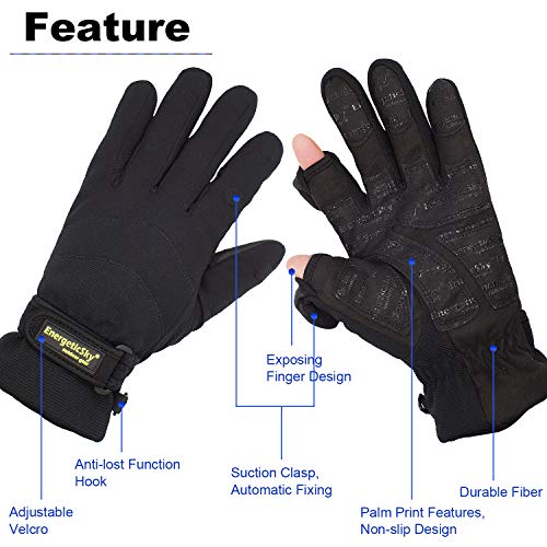 EnergeticSky Waterproof Winter Gloves,3M Thinsulate Ski & Snowboard Gloves for Men and Women,Touchscreen Gloves for Fishin...