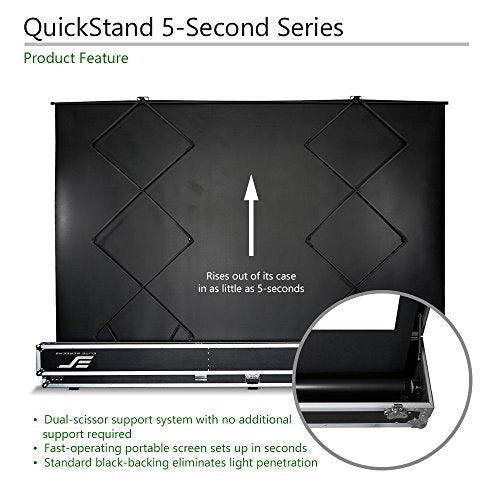 Elite Screens QuickStand 5-Second Series, 150-INCH 16:9, Manual Pull Up Projector Screen, Movie Home Theater 8K / 4K Ultra...