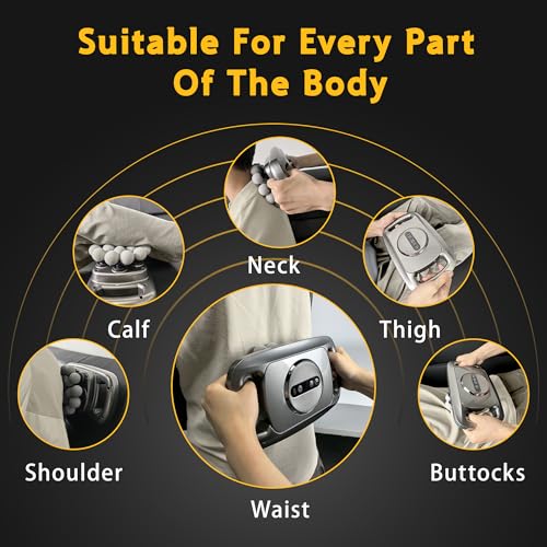 HYUVCX 18 Head Massage Gun Set, Massage Gun Deep Tissue Portable with 9 Modes 9 Intensities, Massager for Legs, Waist, Nec...