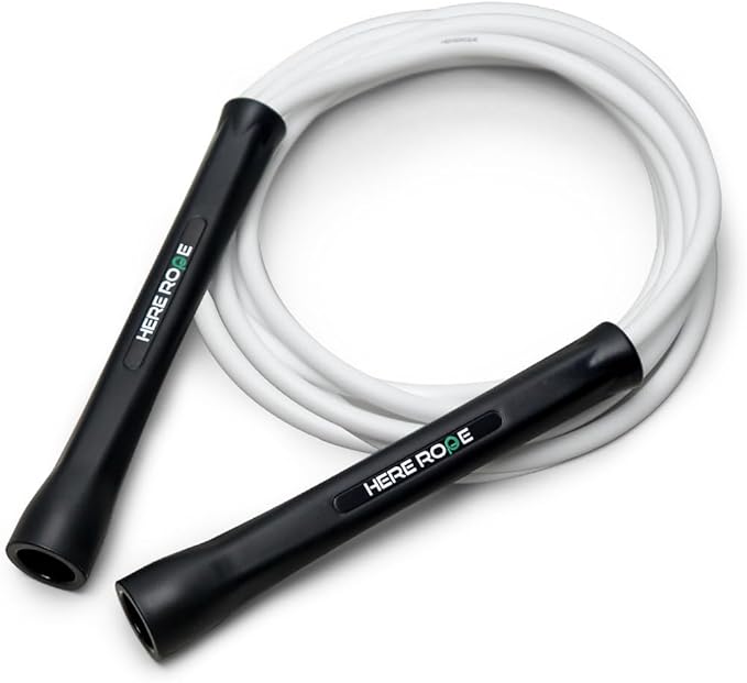 Hererope 6MM PVC Jump Rope for Men & Women Fitness, Speed, Tricks, Cardio Training, Boxing Jump Rope with Unbreakable Hand...