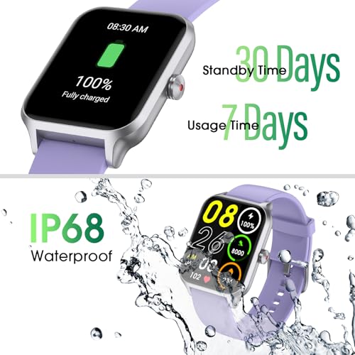 Pautios Smart Watch No App/Phone Required,42mm Smartwatch for Women Men,Fitness Tracker Watch with Heart Rate Monitor, Sle...
