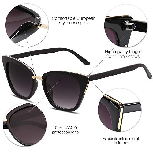 SOJOS Cat Eye Designer Sunglasses Fashion UV400 Protection Glasses SJ2052