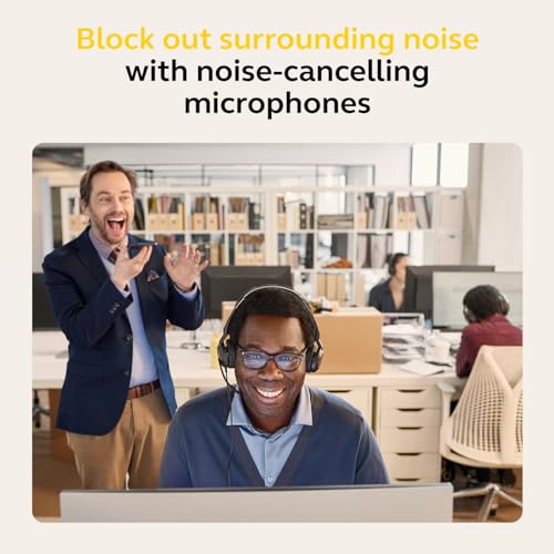 Jabra Evolve2 50 Wired Stereo Headset - with AirComfort Technology, Noise-Cancelling Mics & Active Noise Cancellation - MS...