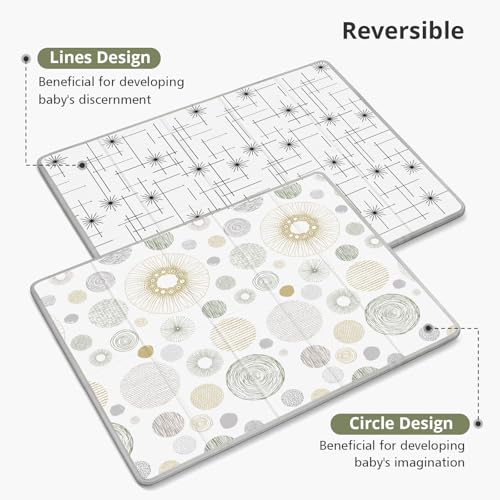 79x71 Baby Play Mat, Extra Large Baby Play Mat for Floor, Foldable Play Mats, Waterproof, Thick, Non-Toxic, Reversible Bab...