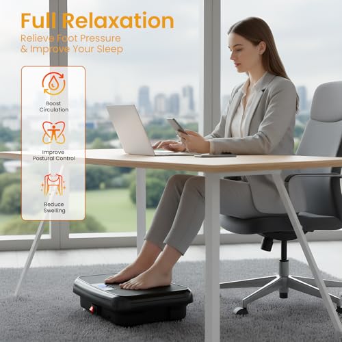 TISSCARE Vibration Plate Exercise Machine Mini Vibrating Plates for Lymphatic Drainage and Weight Loss, 400Lbs Capacity Fu...