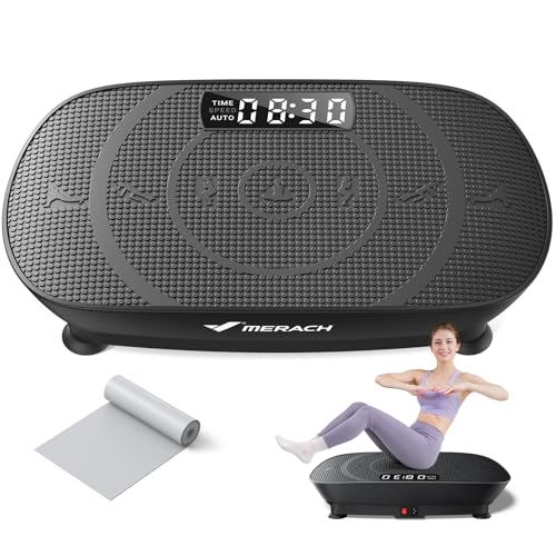 MERACH Vibration Plate Exercise Machine, Whole Body Workout Equipment for Women, Bluetooth and Silicone Pedal, Vibration P...