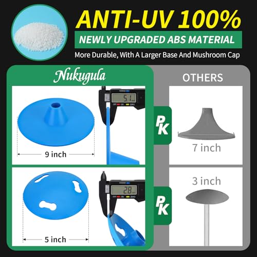 Nukugula Windproof Boat Cover Support Pole System 2 Pcs with 8 Adjustable Heights Telescoping Steel Furniture Cover Suppor...