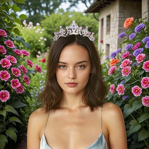 Crystal Crown for Women Girls Elegant Princess Headband Sparkling Rhinestones Queen Tiara for Weddings Birthday Parties Pr...