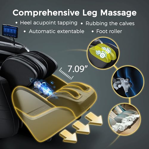 iBooMas 4D Zero Gravity Massage Chair, Shaitsu Massage Chairs with Full Body Airbags,Calf & Foot Rollers,Thai Strech,Touch...