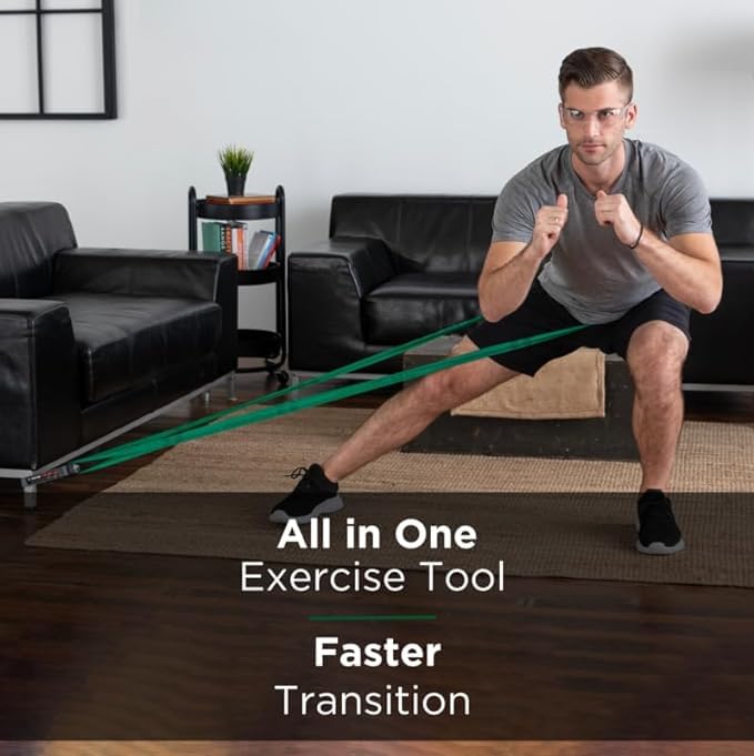 THERABAND CLX Resistance Band with Loops, 2 Pack Fitness Band for Home Exercise and Workouts, Portable Workout, Functional...