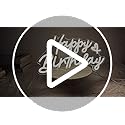 Happy Birthday Neon Sign for Party and Wall Decor,15 * 9 inch Warm White Led Neon Light Signs with USB and Dimmer Switch,H...