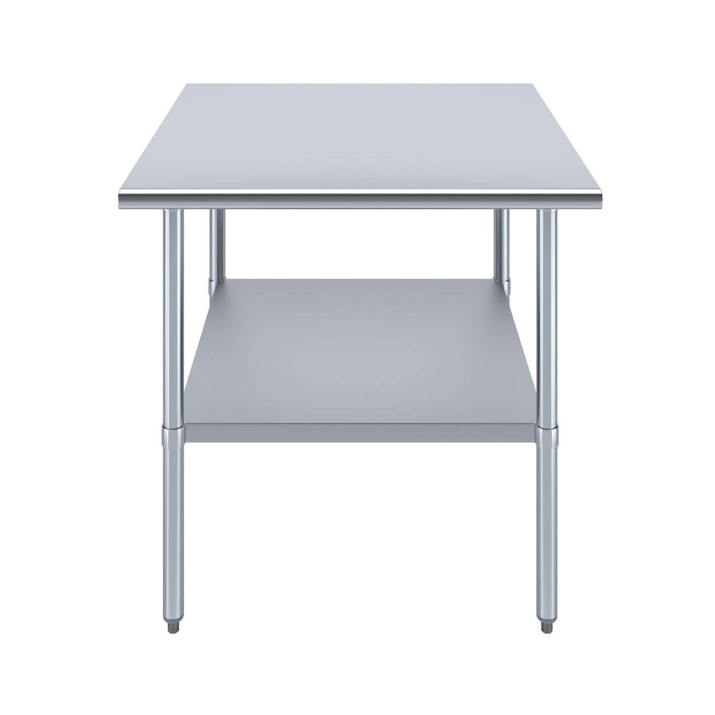 AmGood 36 in. x 36 in. Stainless Steel Work Table | Metal Kitchen Food Prep Table | NSF