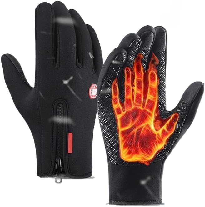 Outdoor Winter Gloves, Touchscreen andWindproof Full-Finger Gloves for Travel,Sports,and Daily Activities, Thermal Gloves