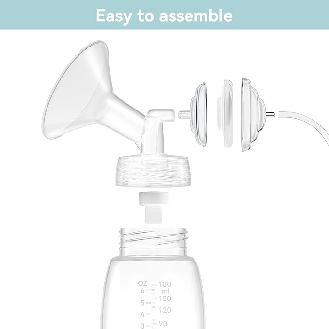 4PCS 19mm Breast Pump Flanges, Compatible with Spectra S1/S2/9Plus/Synergy Gold, Motif Luna, Wide-Mouth Bottle Fit, Breast Pump Accessories