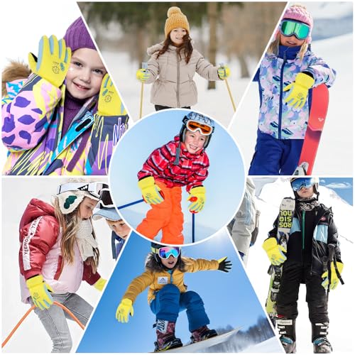 Kids' 3-Size Winter Snowboarding Gloves for Boys & Girls