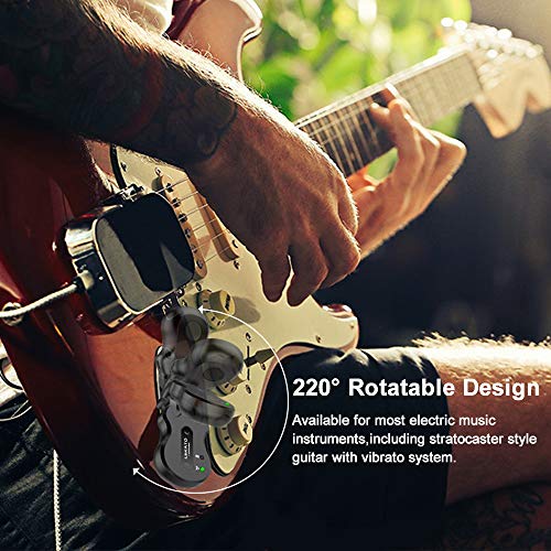 LEKATO Wireless Guitar System 5.8 Wireless Guitar Transmitter Receiver Rechargeable Audio Wireless Transmitter Receiver 4 ...