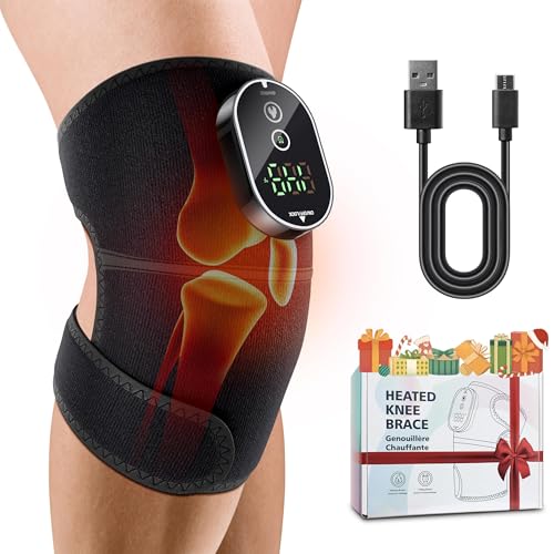 NORTHERN BROTHERS Knee Heating Pad to Keep Knee Warmers, Warm Heated Knee for Pain Relief, Portable Heated Knee Brace for ...