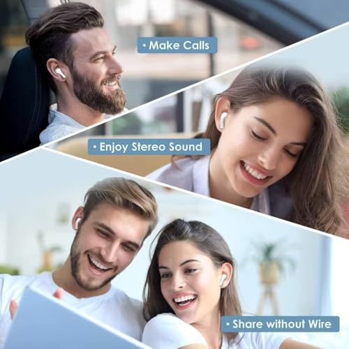 Wireless Earbuds Bluetooth 5.0 Headphones Noise Cancelling Air Buds Pods 3D Stereo Ear pods in-Ear Ear Buds with Deep Bass...