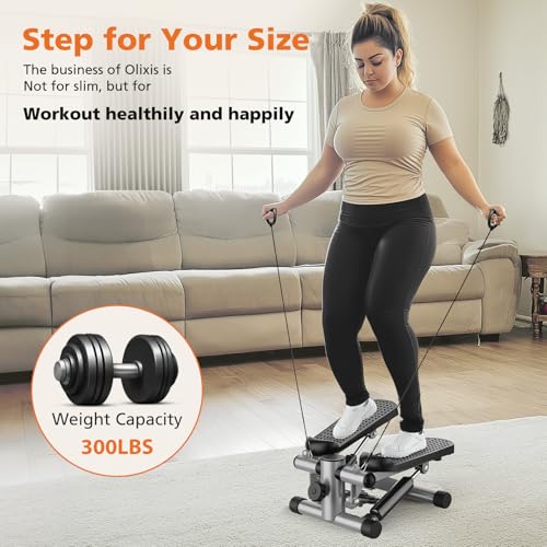 OLIXIS Steppers for Exercise at Home Workout Equipment, Mini Stepper Exercise Machine for Senior Citizens, Twist Stepper w...