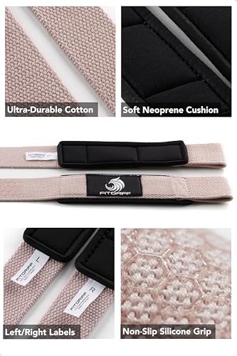 Fitgriff® Lifting Wrist Straps for Weightlifting, Gym, Deadlift, Workout (Made of Premium Cotton & Padded) - Men & Women