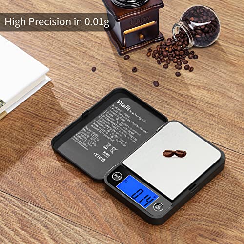 Vitafit 500g Digital Pocket Scale,High Accuracy Assured by Scale Professional Factory Since 2001, Gram Scale 0.01g for Mul...
