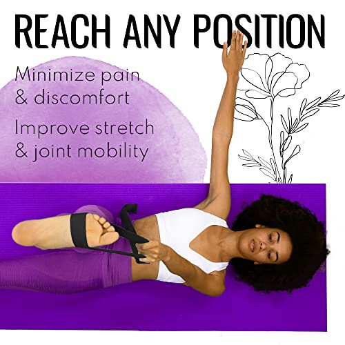 TECEUM Yoga Strap & Mat Strap – 2 IN 1 – Cotton – 6 ft 8 ft 10 ft (30+ colors) – Adjustable Non-Slip Belt for Yoga, Pilate...