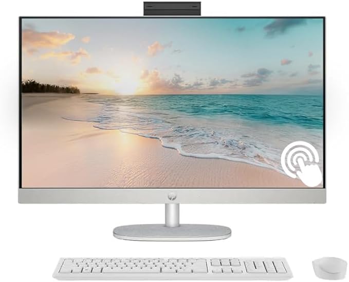 HP 27" FHD Touchscreen All-in-One Desktop Computer, Quad-Cores Ryzen 5 7520U Processor, 16GB RAM 1TB SSD, Windows 11 Pro w...