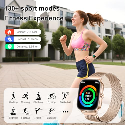 Smart Watches for Women, 1000mAh Battery lasts 20 days, 1.85"HD Smart Watch (Answer/Make Calls) Heart Rate/Sleep Monitorin...