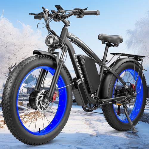 6000W Peak Dual Motor Ebike for Adults - 52V 34Ah Fast Electric Bike for Men Women 45 MPH,Up to 100 Miles,24" Fat Tire Loc...