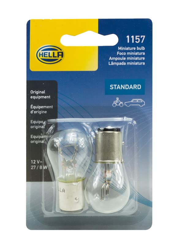 Hella 1157Tb Standard Miniature Bulbs, 12V, 27/8W, Glass, Reliable Lighting Solution