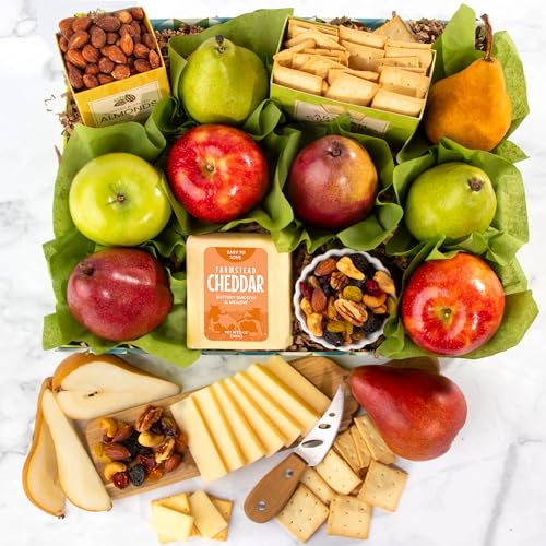 A Gift Inside Get Well Soon Cheese and Nuts Classic Fruit Basket