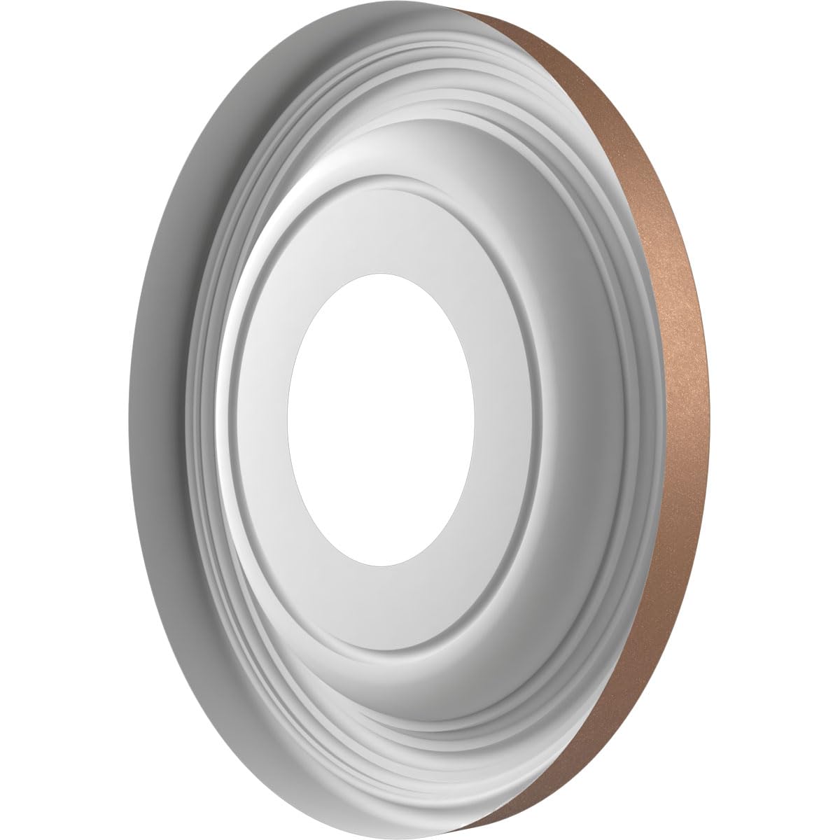 Ekena Millwork 10Od X 3 1/2Id X 1 1/8P Traditional Thermoformed Pvc Ceiling Medallion (Fits Canopies Up To 5 1/2), Aged Copper