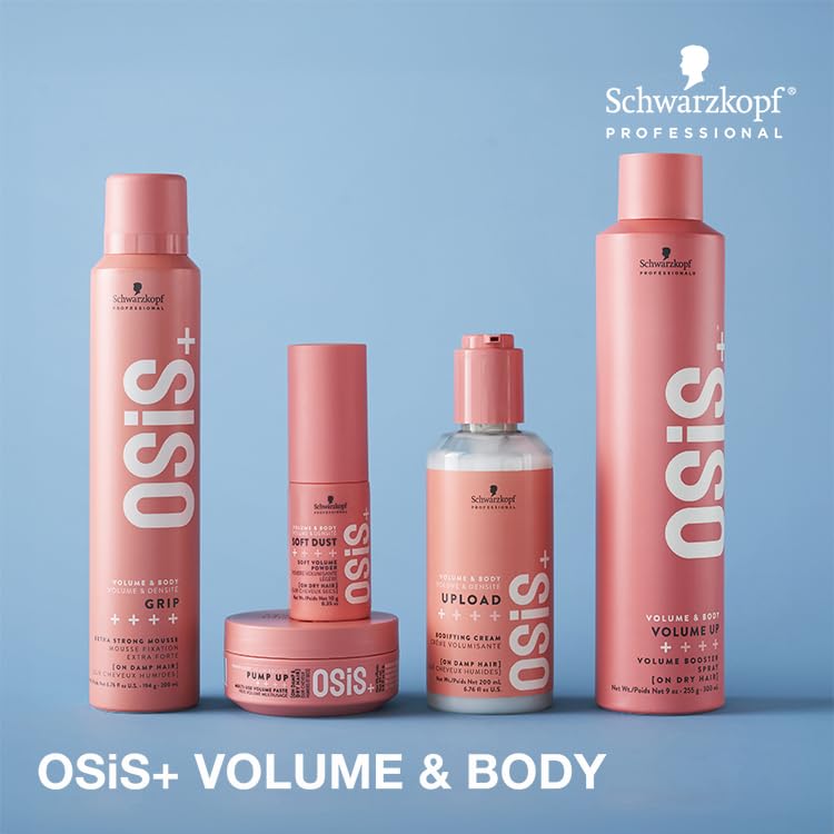 OSiS+ Volume Up Booster Spray, 9 oz (2 Pack) - Lightweight Flexible Style Control - Textured Volume with Natural Movement and Fe