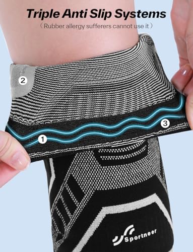 Sportneer Knee Brace with Dual Side Stabilizers – Maximum Support Compression Knee Sleeve for Men & Women, Anti-Slip Knee ...