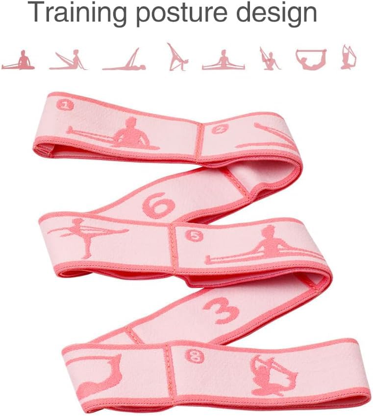 2 PCS Kids Stretching Strap - 8-Loop Adjustable Stretch Bands for Dance, Ballet, Yoga, Gymnastics Workout, Children‘s Fitn...