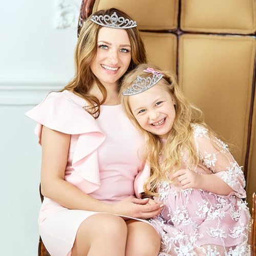 COODHI 12PCS Tiaras Silver Metal Sparkly Glitter Rhinestone Crown Headbands Wedding Prom Birthday Party Princess Hair Tiar...