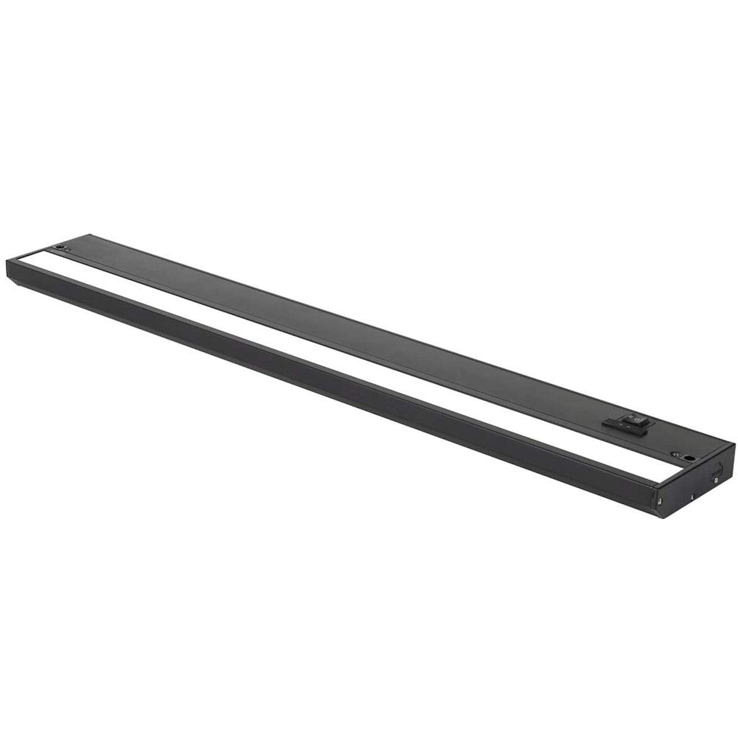 Led Under Cabinet Lighting Hardwired - 3Cct 24 Inch Black Finish - Undercabinet Lights For Kitchen - Linkable Undercounter Dimmable Plug In Light Or Hard Wired - Under Counter Fixture Direct Wire