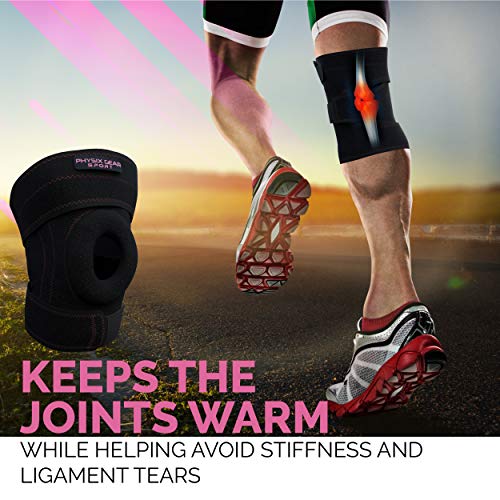 Physix Gear Knee Brace for Men & Women - Adjustable Patella Compression Knee Support for Arthritis, ACL & MCL, Meniscus Te...