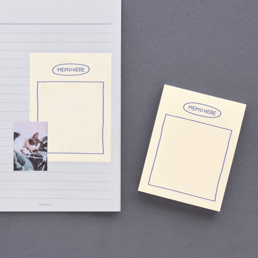 Monolike Memopad Sketch Planning design SET - 4 Packs, 4 Different Designs, 100 Sheets Per Pad, Total 400 Sheets, Note pads, Writing pads, 3.15 x 4.17 Inches