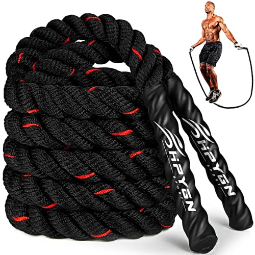 HPYGN Jump Rope, Weighted Jump Rope for Men women, 2.8lb 3.8lb 5lb Heavy Skipping Rope for Exercise, Adult Jumpropes for H...