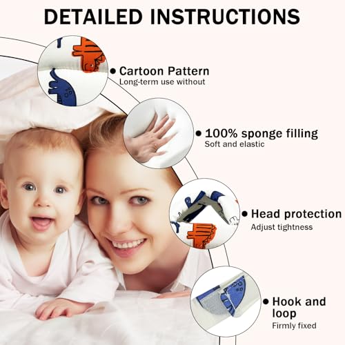 Baby Head Protector for Crawling Walking, Baby Helmet Adjustable No Bumps and Soft Cushion, Infant Safety Cap for Kid Lear...