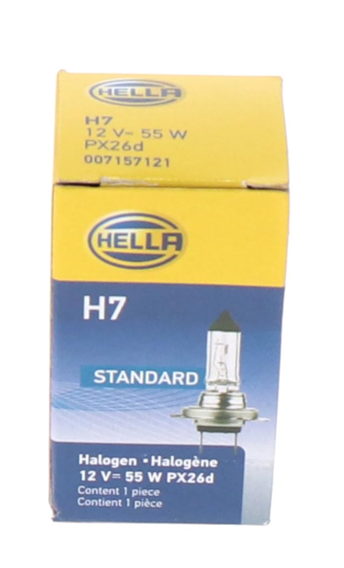 Hella H7 Halogen Bulb - 12V 55W, Glass, Multi, 1 Count (Pack Of 1)