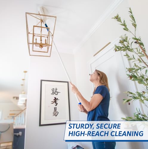 Unger Steel Telescopic Pole, Extend from 2’ to 4’, High Access Extendable Telescoping Poles for Home Cleaning, Clean and D...